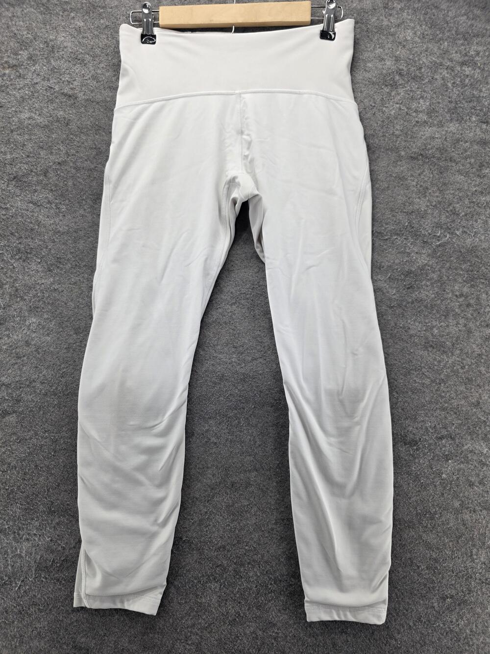 Lululemon Leggings Womens 8 White Ankle Yoga Skinny Elastic Waist Breathable
